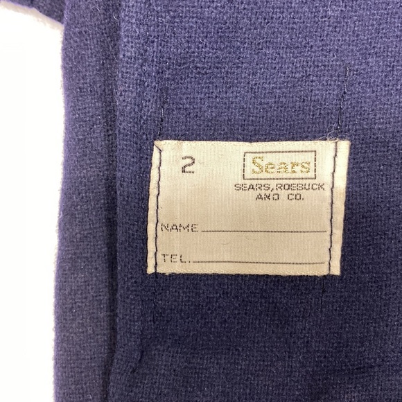Vintage Sears nautical navy sailor pea coat size 2 - Picture 9 of 9
